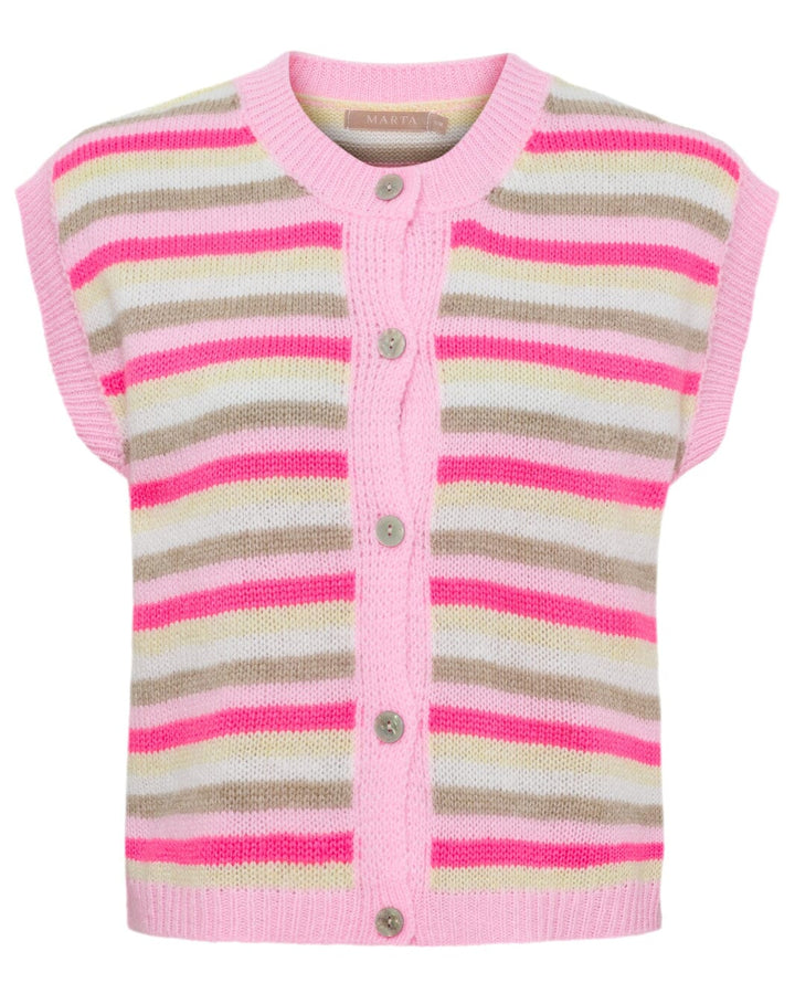 Marta Du Chateau - Mdcnovalie Vest 9603B - Pink Veste 