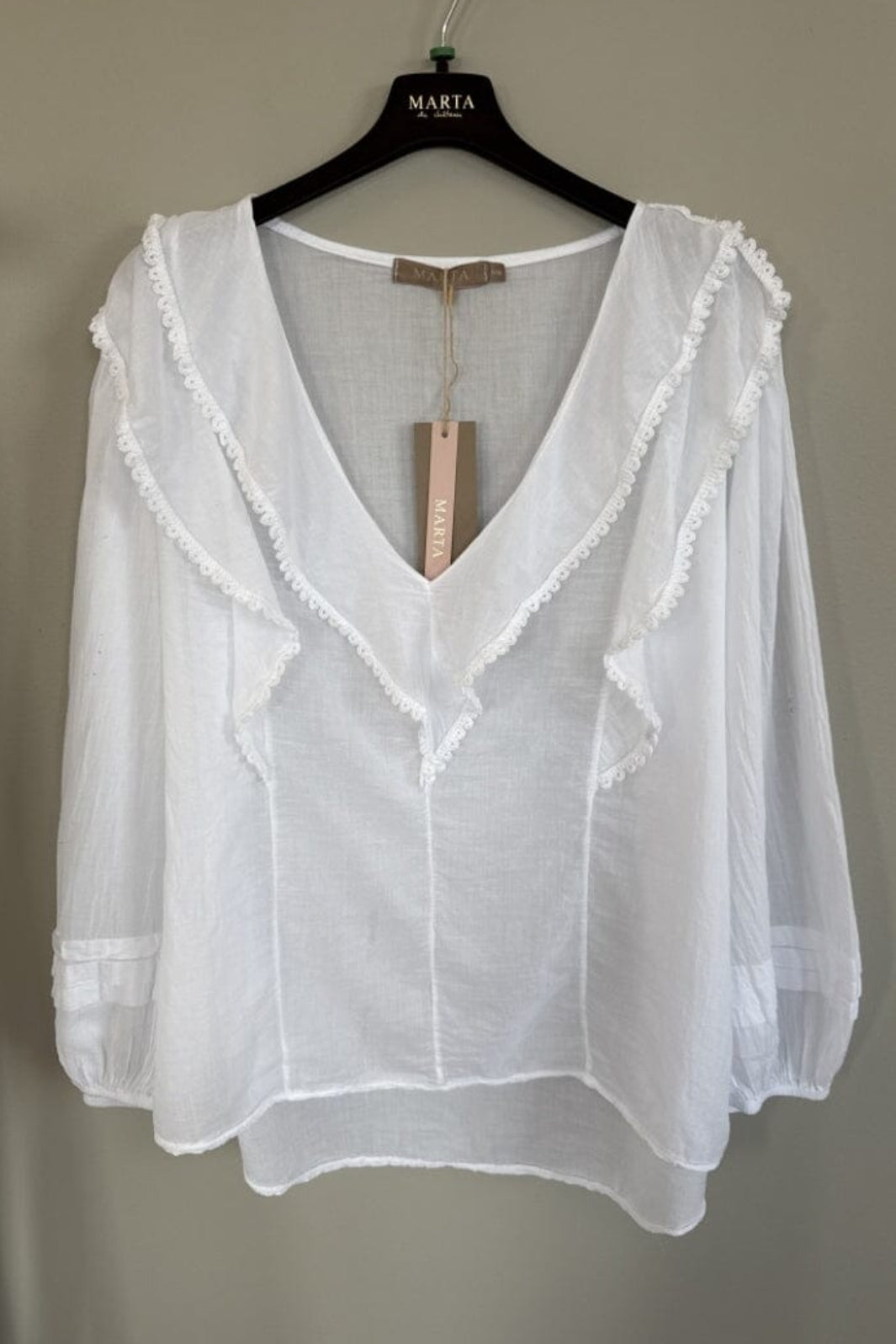 Marta Du Chateau - Mdcrosamaria Blouse TC68179 - White