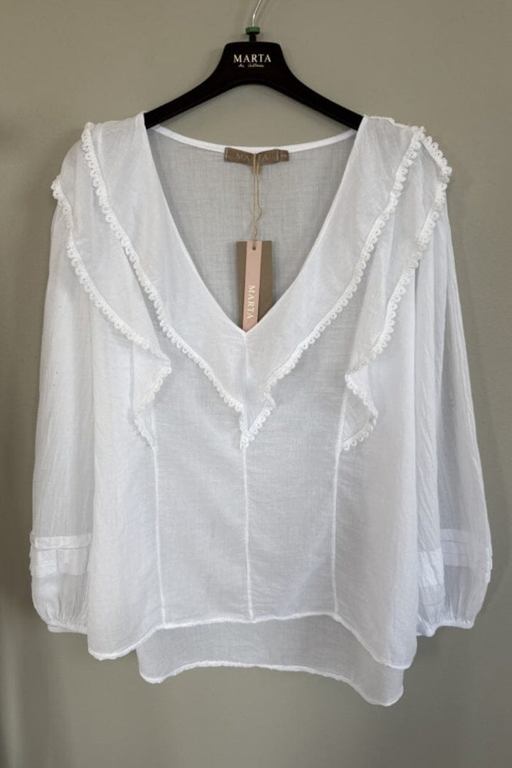 Marta Du Chateau - Mdcrosamaria Blouse TC68179 - White