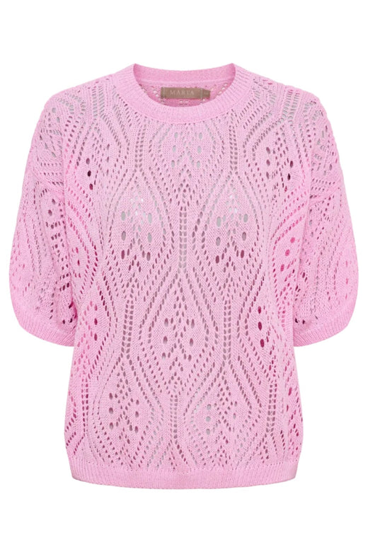 Marta Du Chateau - Mdcvina Knit 6592 - Pink Strikbluser 