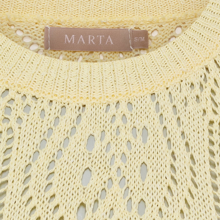 Marta Du Chateau - Mdcvina Knit 6592 - Yellow Strikbluser 