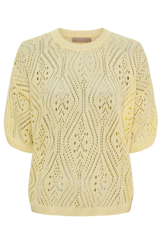 Marta Du Chateau - Mdcvina Knit 6592 - Yellow Strikbluser 