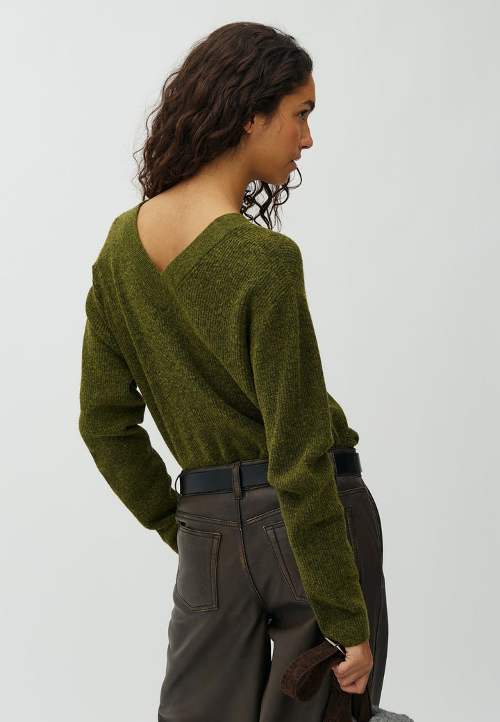 MbyM - Asato V-M 64921292 - Y50 - Warm Olive Melange Strikbluser 