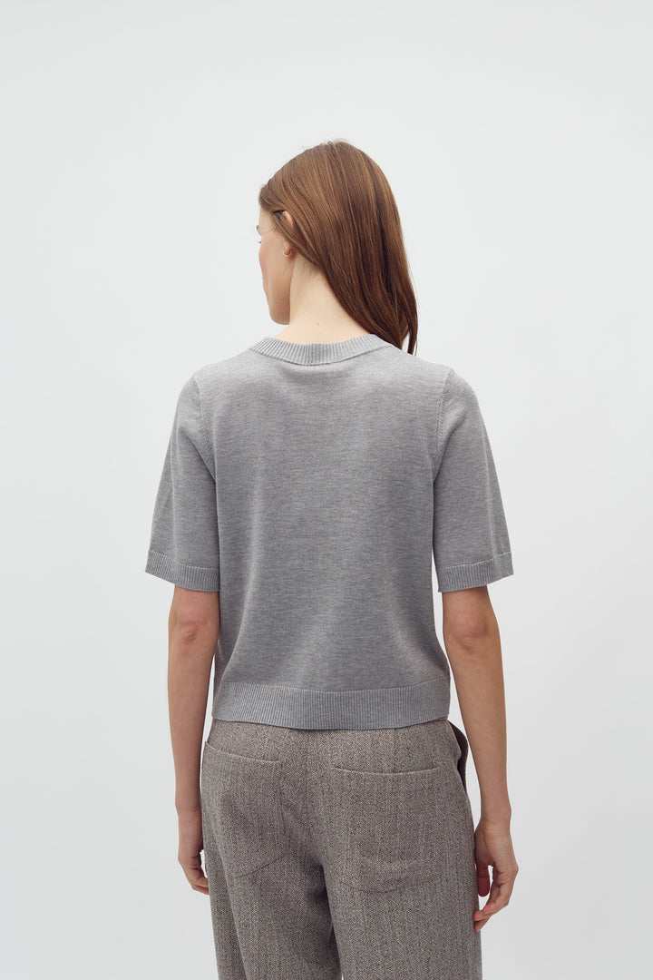 MbyM - Carla Sparkle-M 57620735 - 604 - Light Grey Melange Strikbluser 