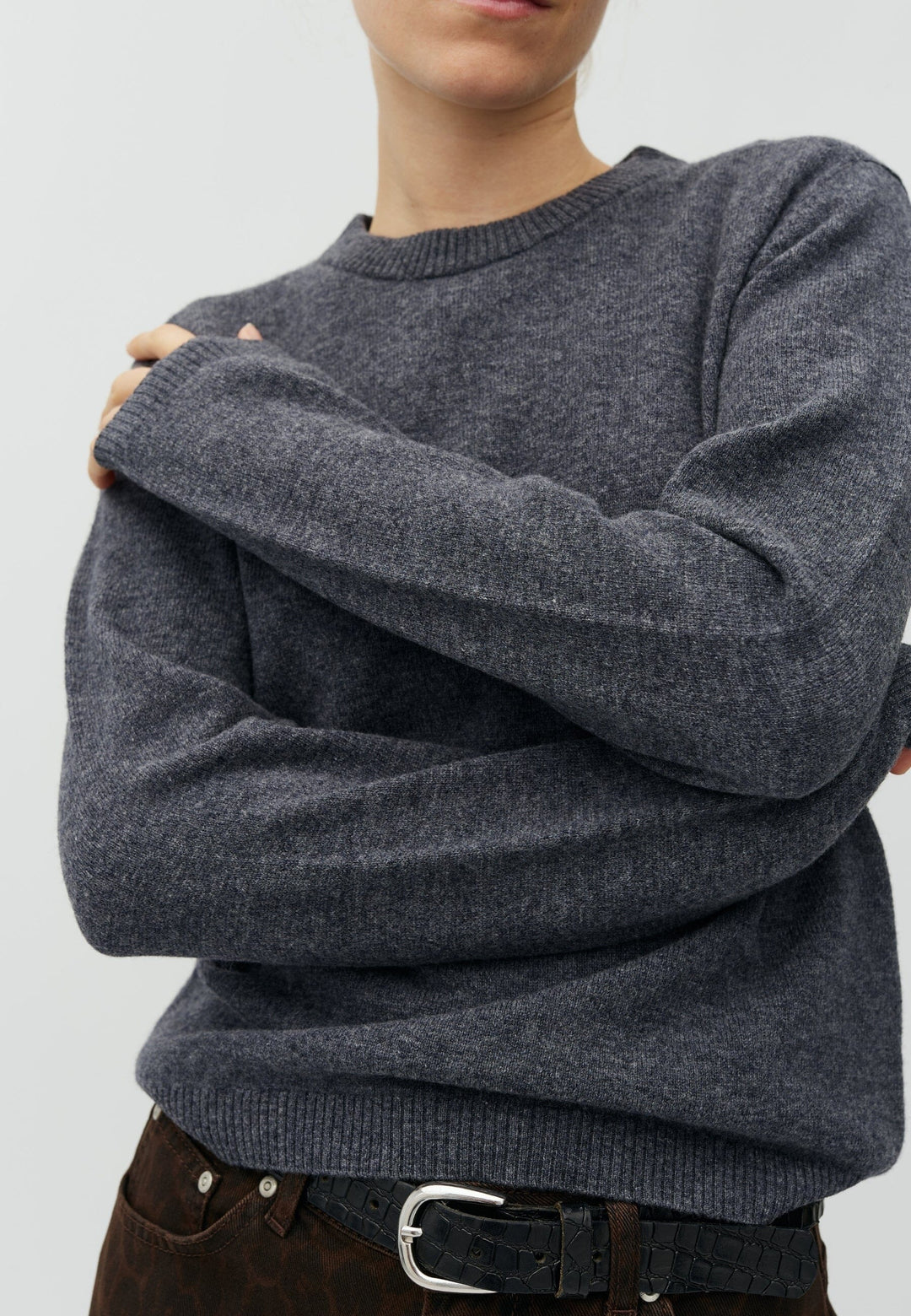 MbyM - Christin-M 63930981 - 671 - Dark Grey Melange Strikbluser 