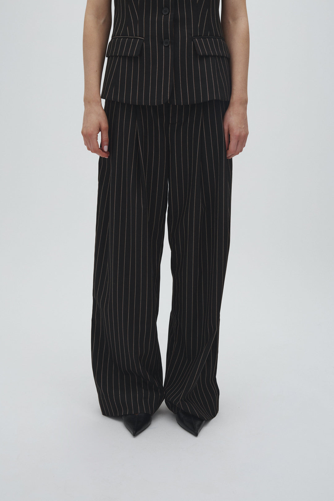 MbyM - Emeli-M 74731437 - Y85 - Black Brown Pinstripe Bukser 