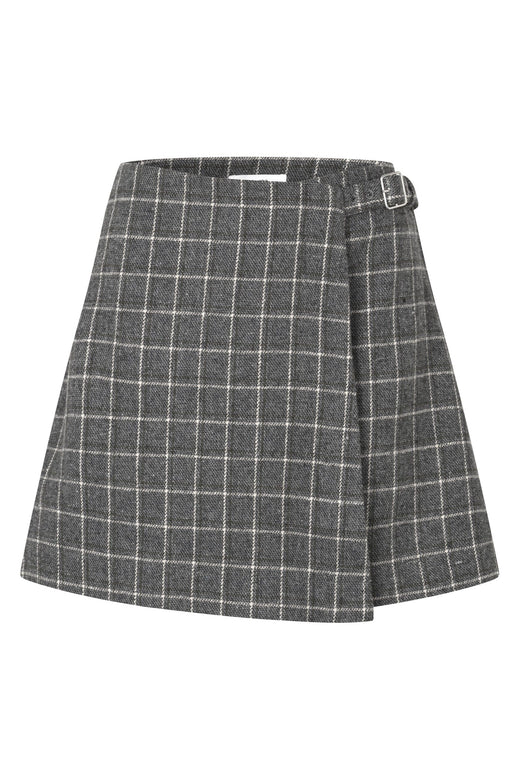 MbyM - Kenyra-M 65241483 - Y96 - Grey Green Check Nederdele 