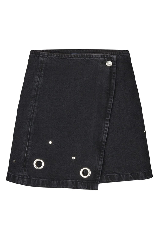 MbyM - Keyana-M 62820620 - T56 - Black Midnight Wash Nederdele 