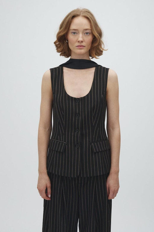 MbyM - Laylin-M 74731514 - Y85 - Black Brown Pinstripe