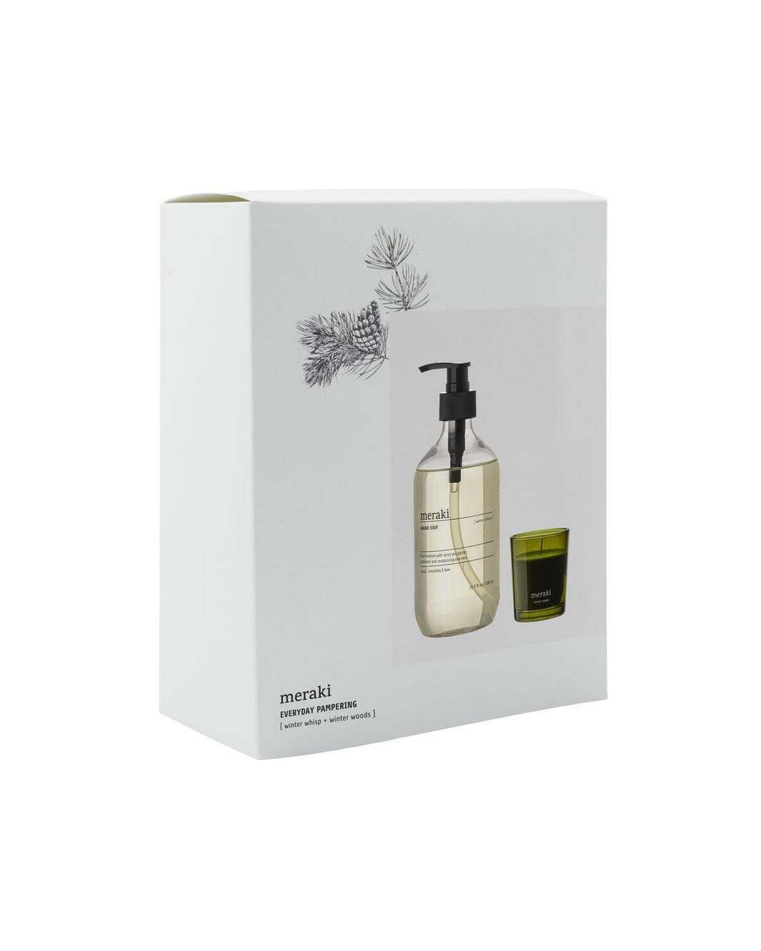 Meraki - Gift Boxch, Winter Whisp Hand Soap & Winter Woods Candle, 490|60 Ml|g - 900002055