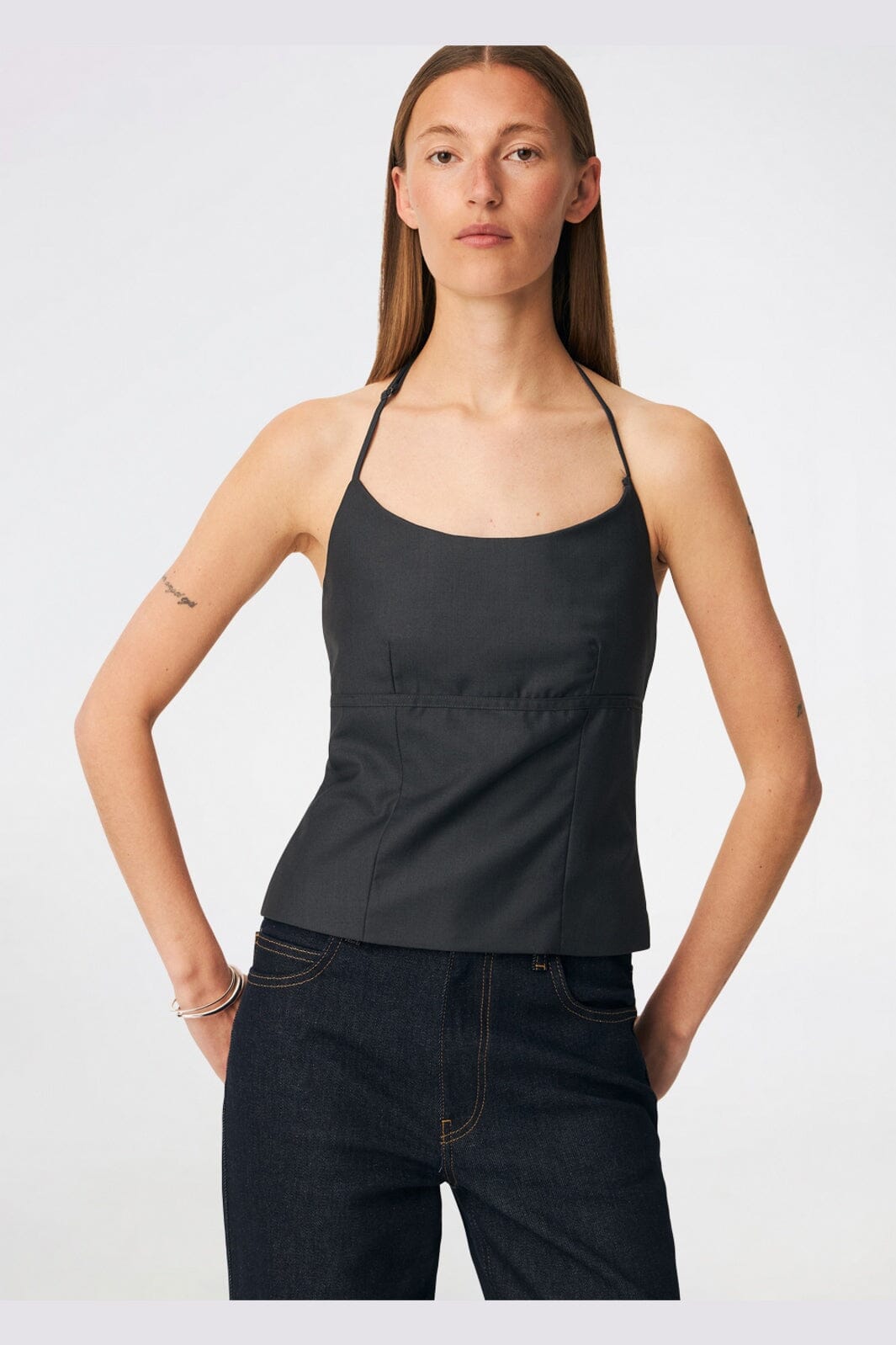 Modström - Cirkelinemd Top 59356 - 7088 - Dark Grey Melange