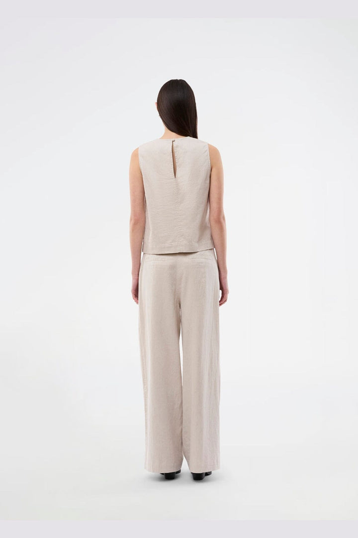 Modström - Galemd Linen Wide Pants 59141 - 105 - Beige Melange