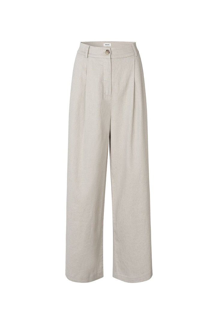 Modström - Galemd Linen Wide Pants 59141 - 105 - Beige Melange