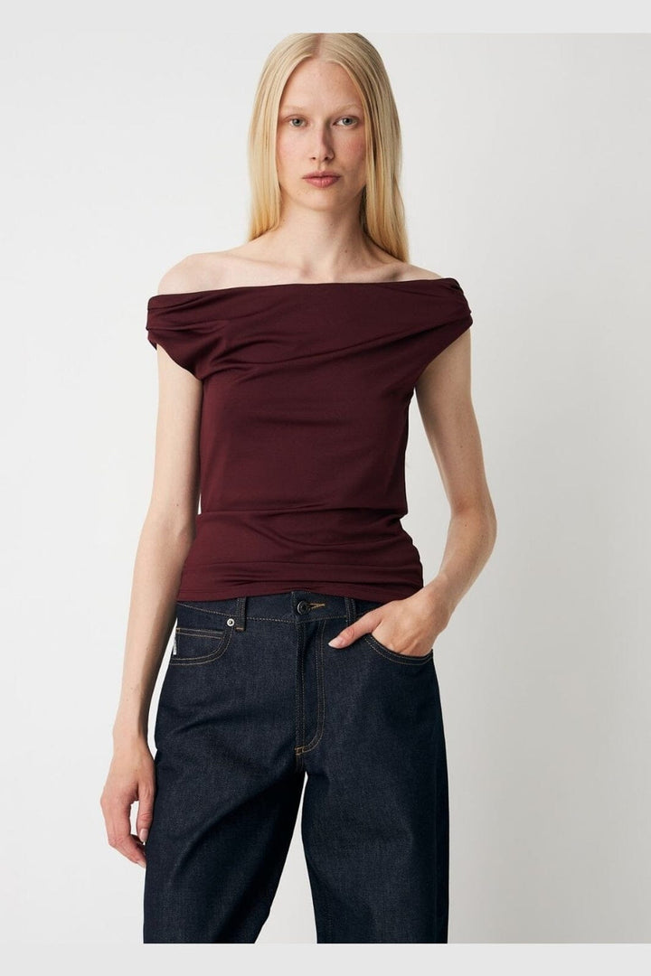 Modström - Himamd Off-Shoulder Top 57928 - 1124 - Dark Cherry