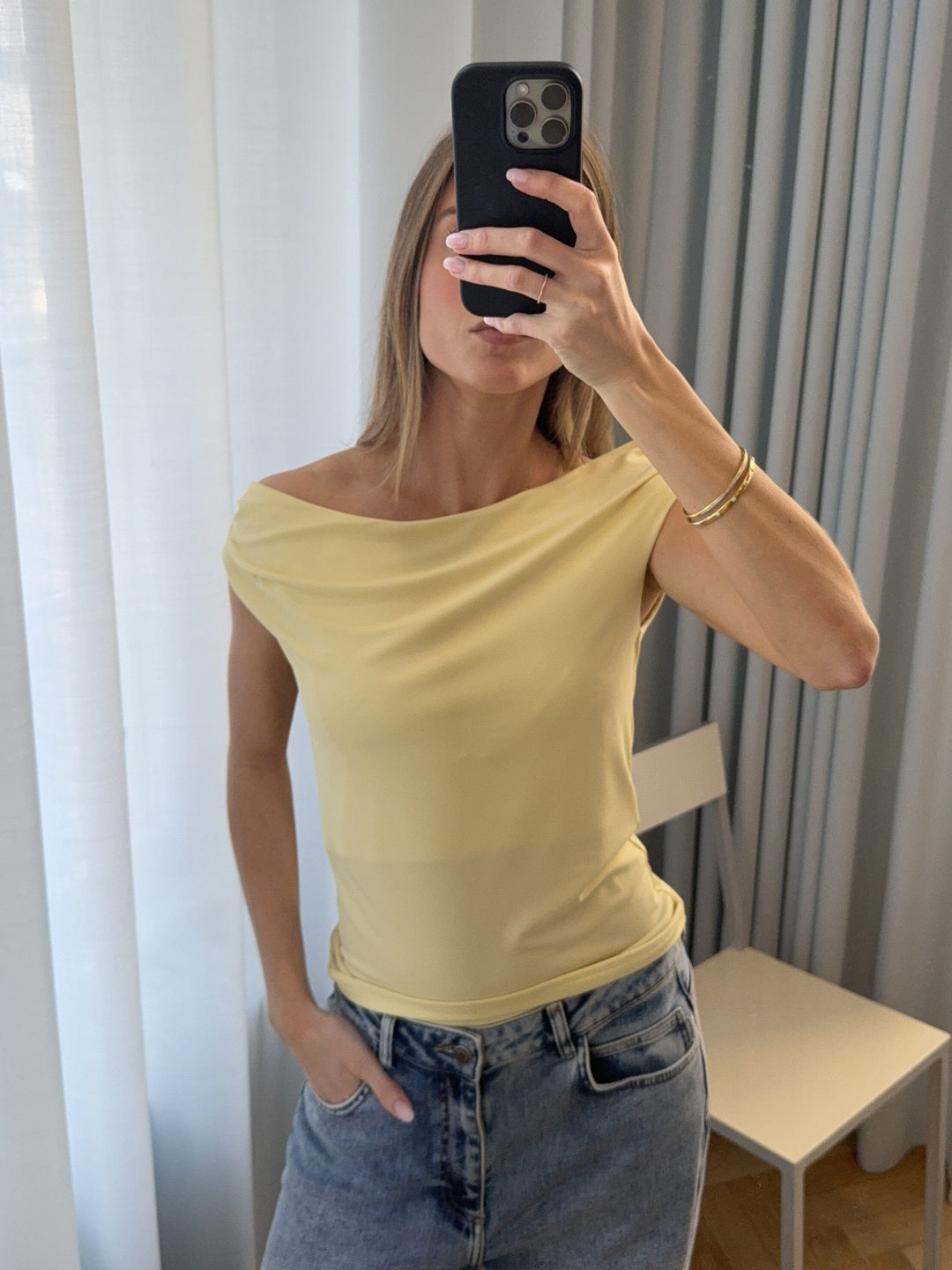 Modström - Himamd Off-Shoulder Top 57928 - 4024 - Double Cream Toppe 