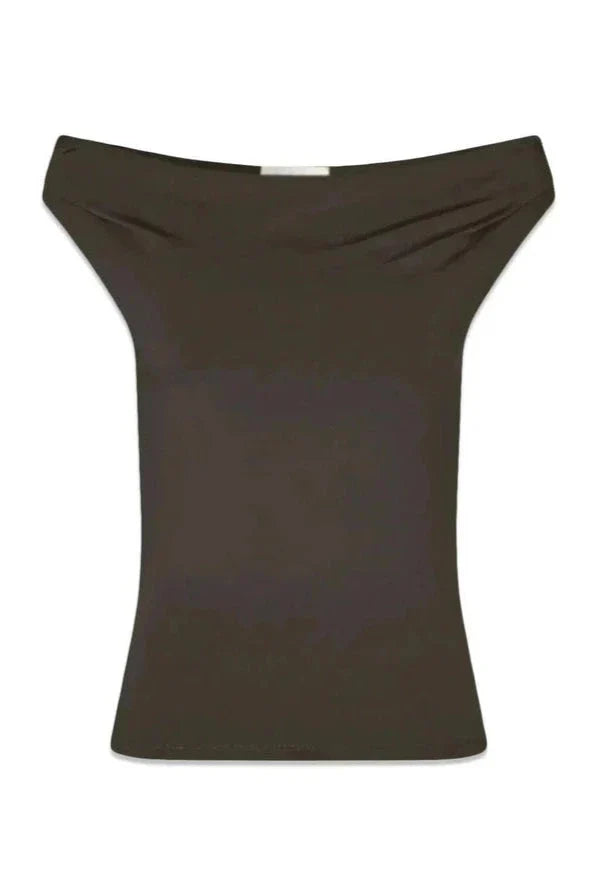 Modström - Himamd Off-Shoulder Top 57928 - 5508 - Seal Brown Toppe 
