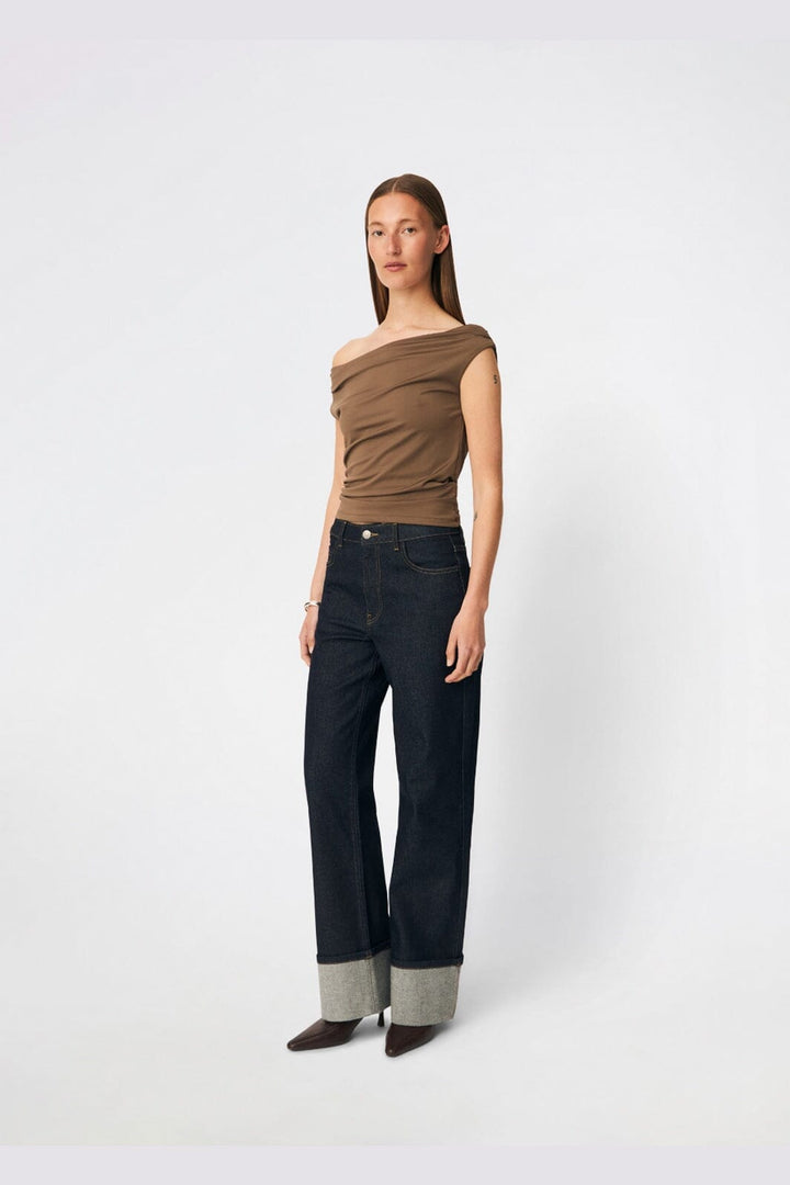 Modström - Himamd Off-Shoulder Top 57928 - 5584 - Chocolate Chip