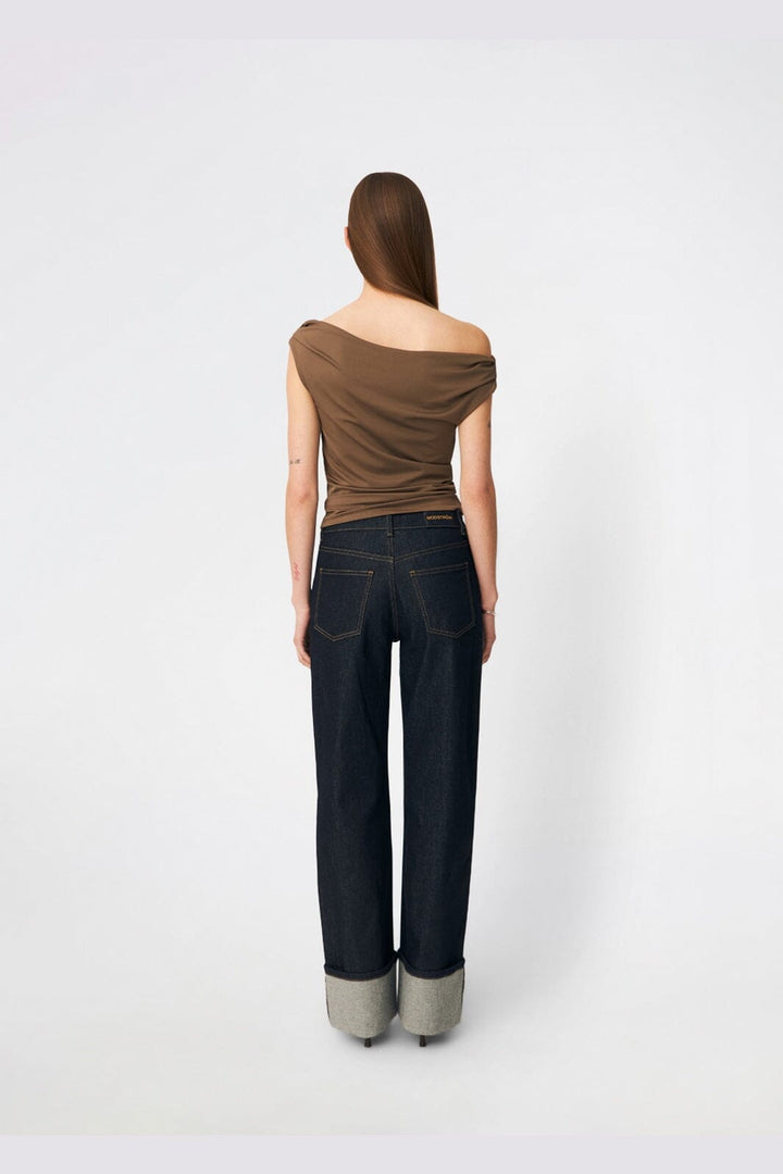 Modström - Himamd Off-Shoulder Top 57928 - 5584 - Chocolate Chip