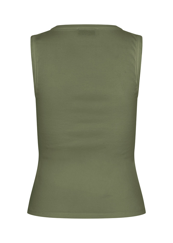 ModströM - Igormd V-Neck Top 59651 - 02201 - Army Dust Toppe 