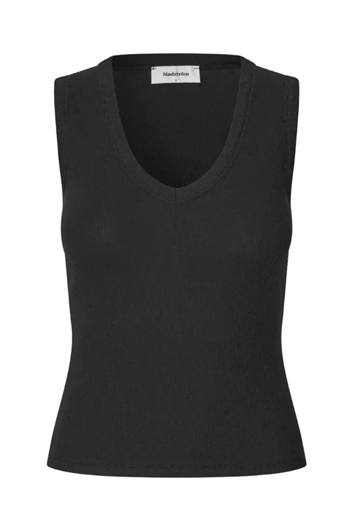 Modström - Igormd V-Neck Top 59651 - 7090 - Black Toppe 