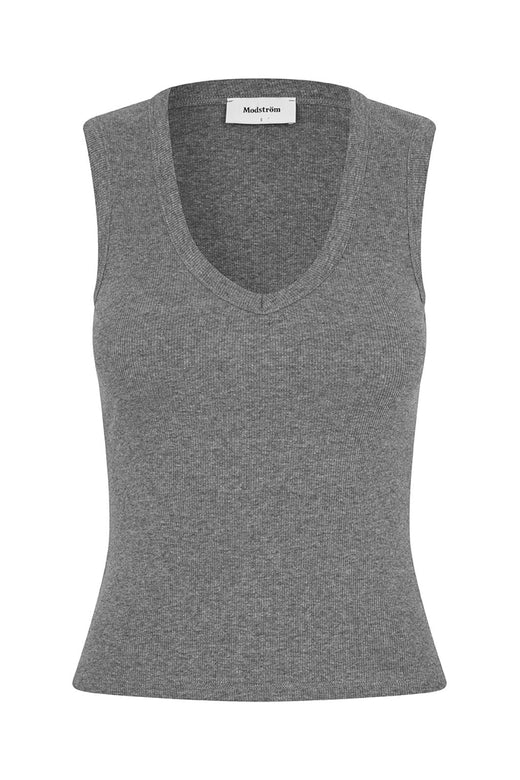 Modström - Igormd V-Neck Top 59661 - 7088 - Dark Grey Melange Toppe 
