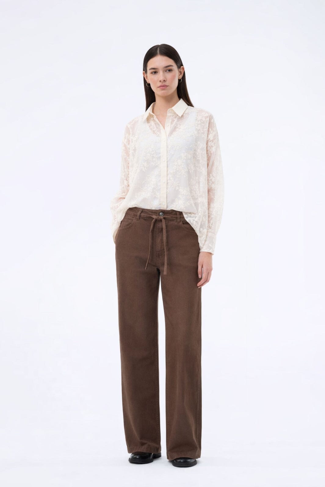 Modström - Isoldemd Dye Pants 59236 - 5584 - Chocolate Chip Jeans 