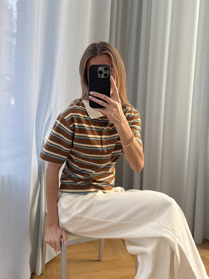 Modström - Stetsonmd Ss Polo 59188 - 11196 - Nuthatch Cream Stripe T-shirts 