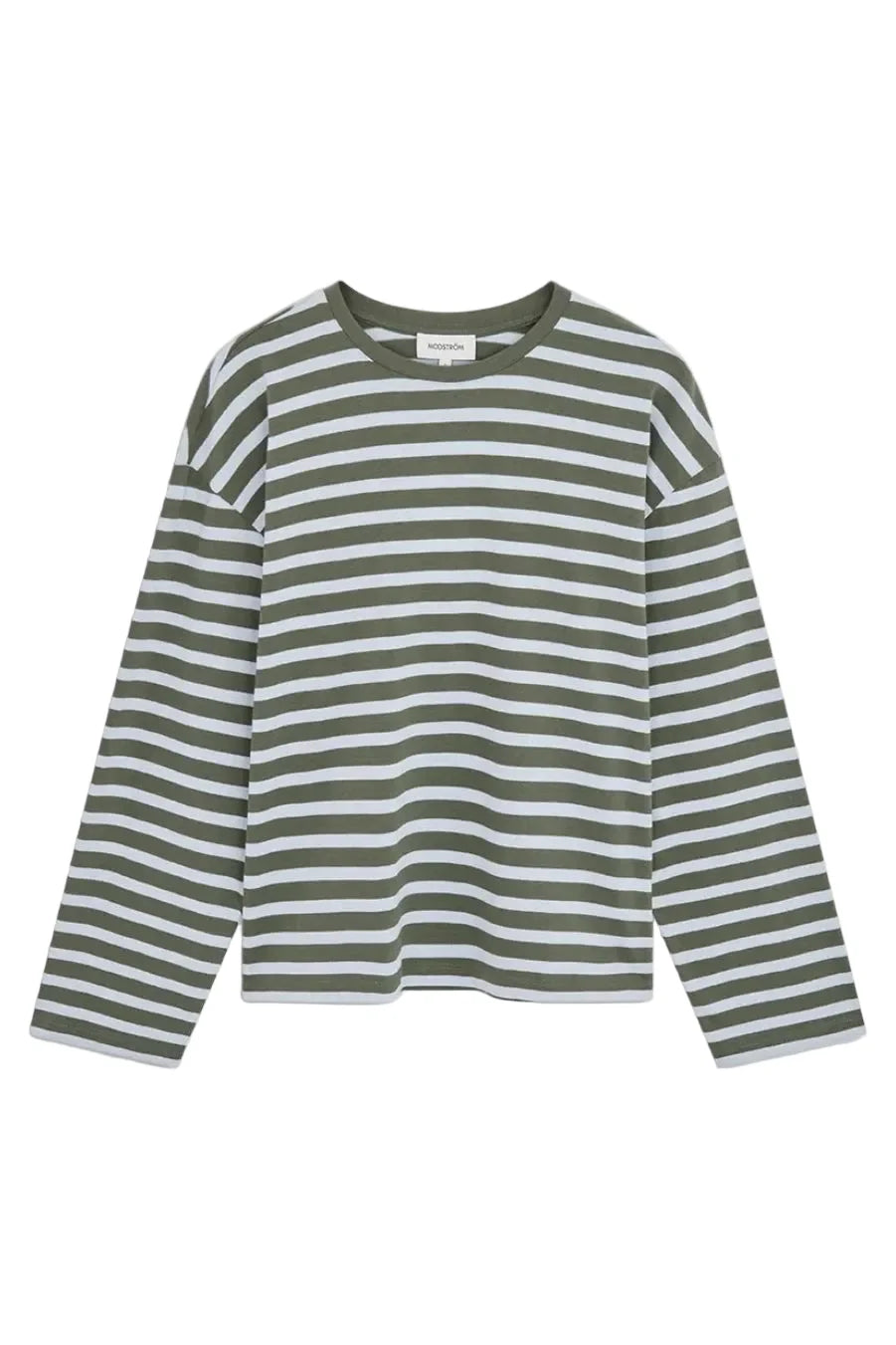 ModströM - Taimmd Stripe Ls T-Shirt 59970 - 11225 - Army Plein Air Stripe T-shirts 
