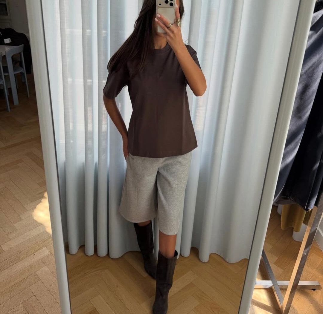 Modström - Tiamd Long Shorts 59814 - 7087 - Grey Melange Bukser 