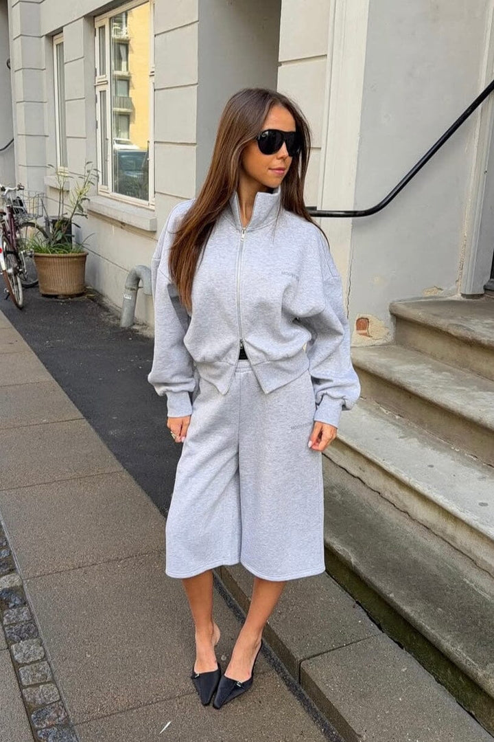 Modström - Tiamd Long Shorts 59814 - 7087 - Grey Melange Bukser 