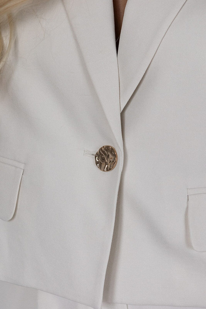 Molly & My X Julie Elgaard - Ella Structure Blazer 168883 - 122 - Creme Blazere 