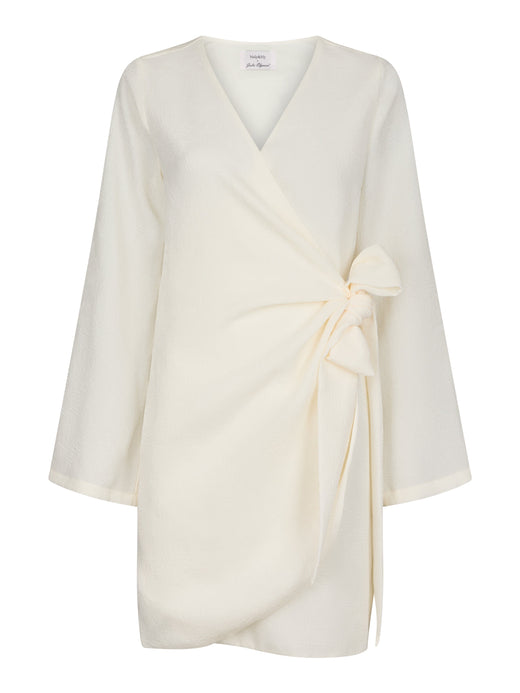 Molly & My X Julie Elgaard - Sophia Jacquard Wrap Dress 168861 - 122 - Creme Kjoler 