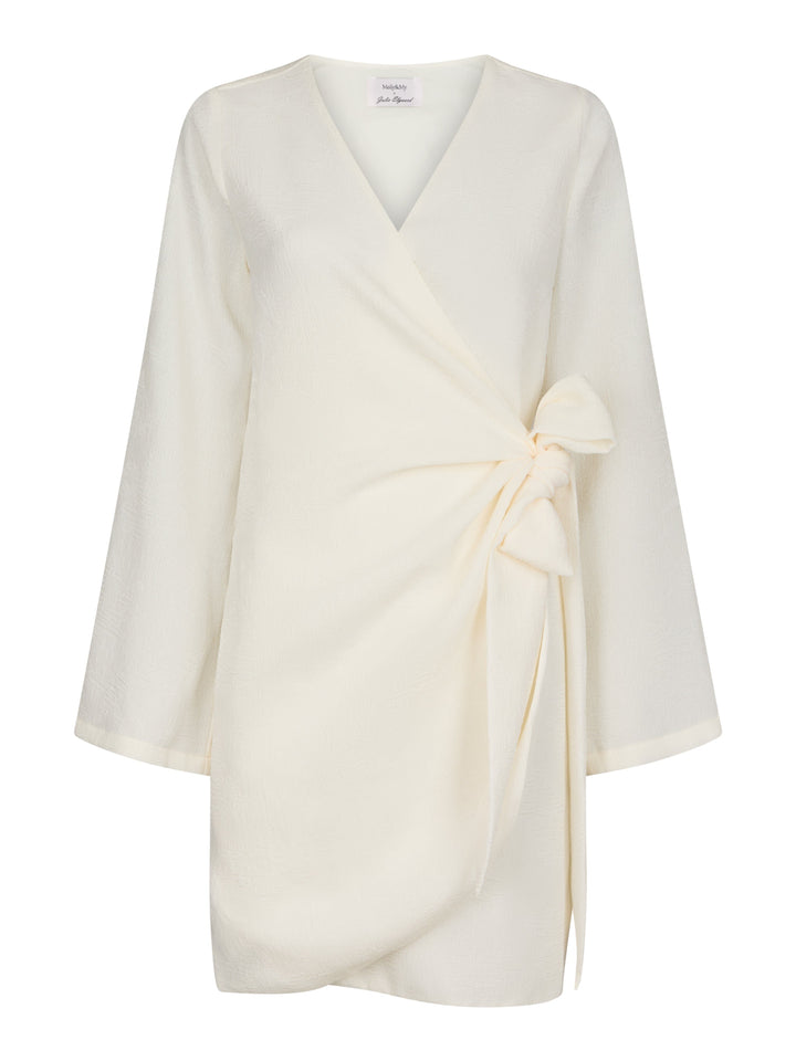 Molly & My X Julie Elgaard - Sophia Jacquard Wrap Dress 168861 - 122 - Creme Kjoler 