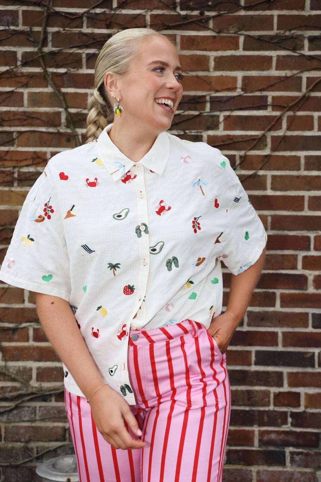 Molly&My x Caroline Dan - Candy Pant - Printed Stripes Bukser 