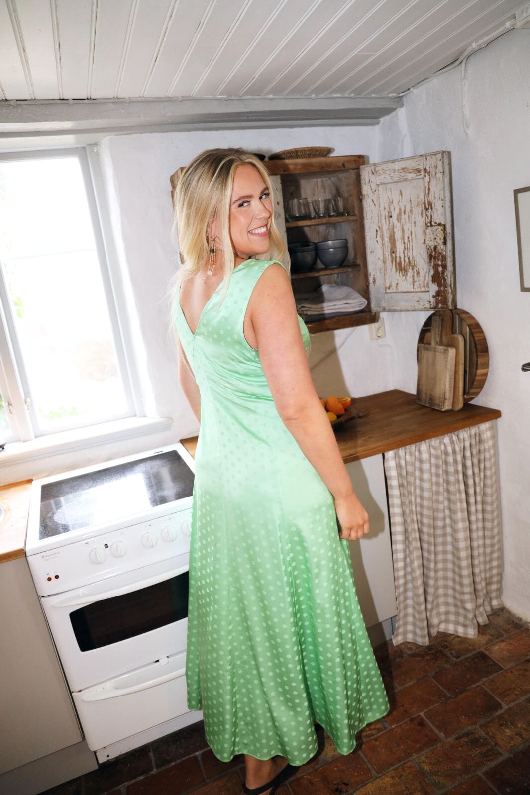 Molly&My x Caroline Dan - Carrie Dress - Mint Dots Kjoler 