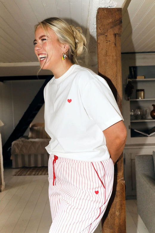 Molly&My x Caroline Dan - Cutesie Tee - White W. Lobster T-shirts 