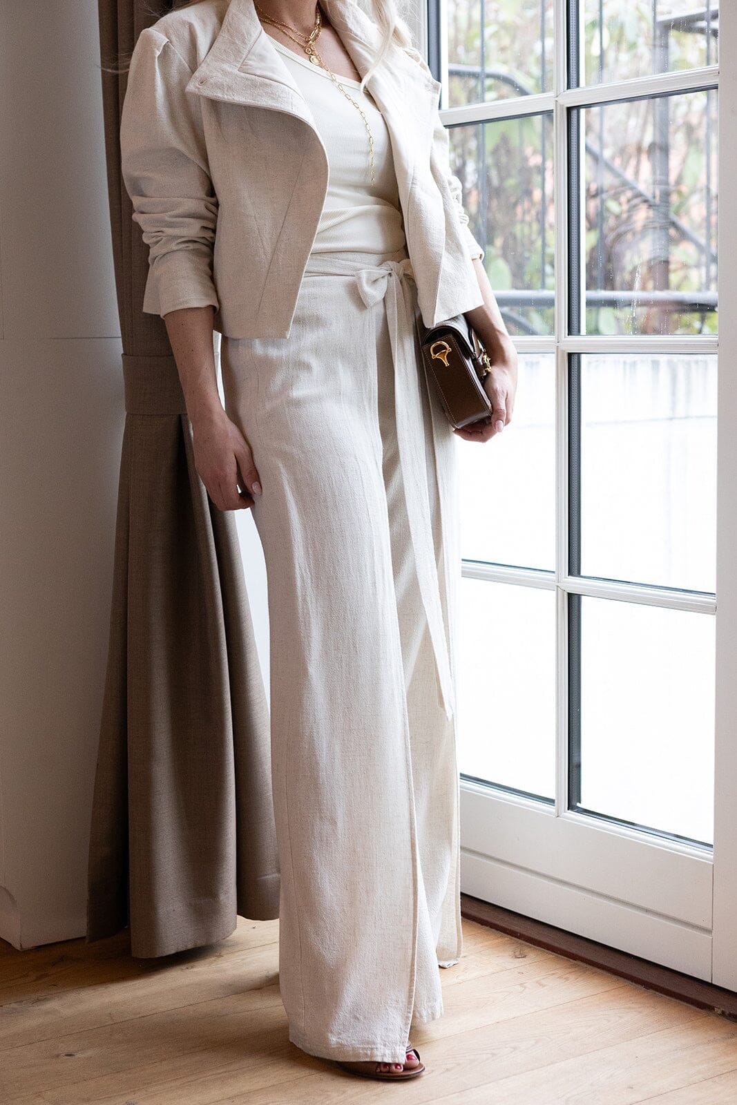 Molly&My x Melanie Due - Carina D Pants 168077 - 815 - Natural Bukser 