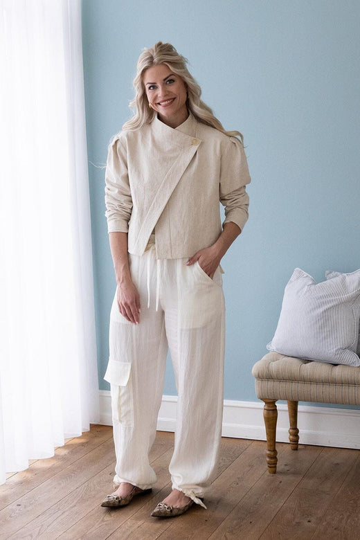 Molly&My x Melanie Due - Inga D Pants New 169236 - 122 - Creme Bukser 