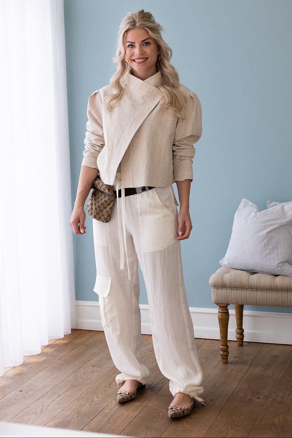 Molly&My x Melanie Due - Inga D Pants New 169236 - 122 - Creme Bukser 