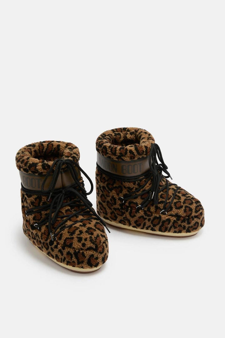 Moon Boot - Mb Icon Low Fleece Leopard80d1409960 - Mm21cognac/Cocoa Støvler 