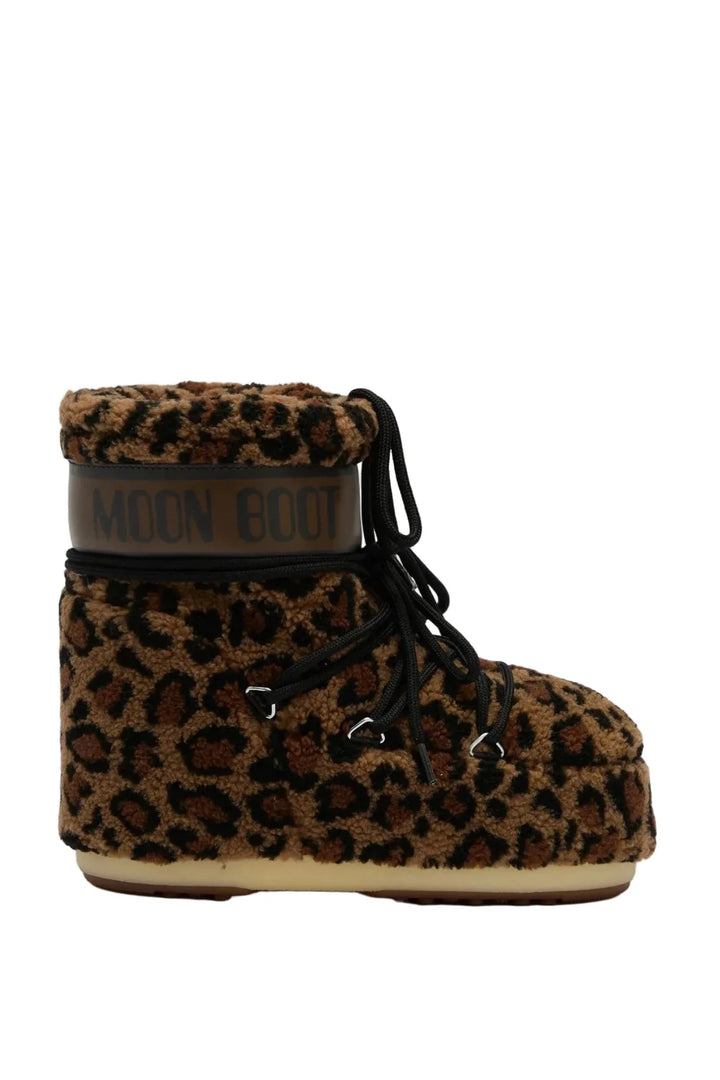 Moon Boot - Mb Icon Low Fleece Leopard80d1409960 - Mm21cognac/Cocoa Støvler 