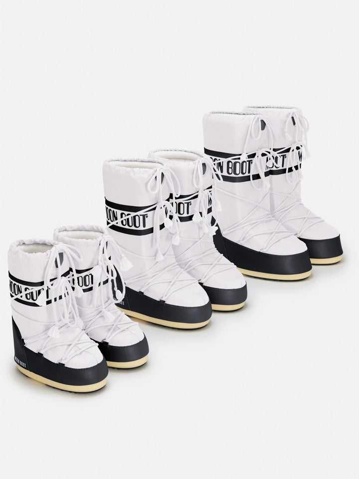 Moon Boot - Mb Icon Nylon Jr 80d1400440 - Na02black/White Støvler 