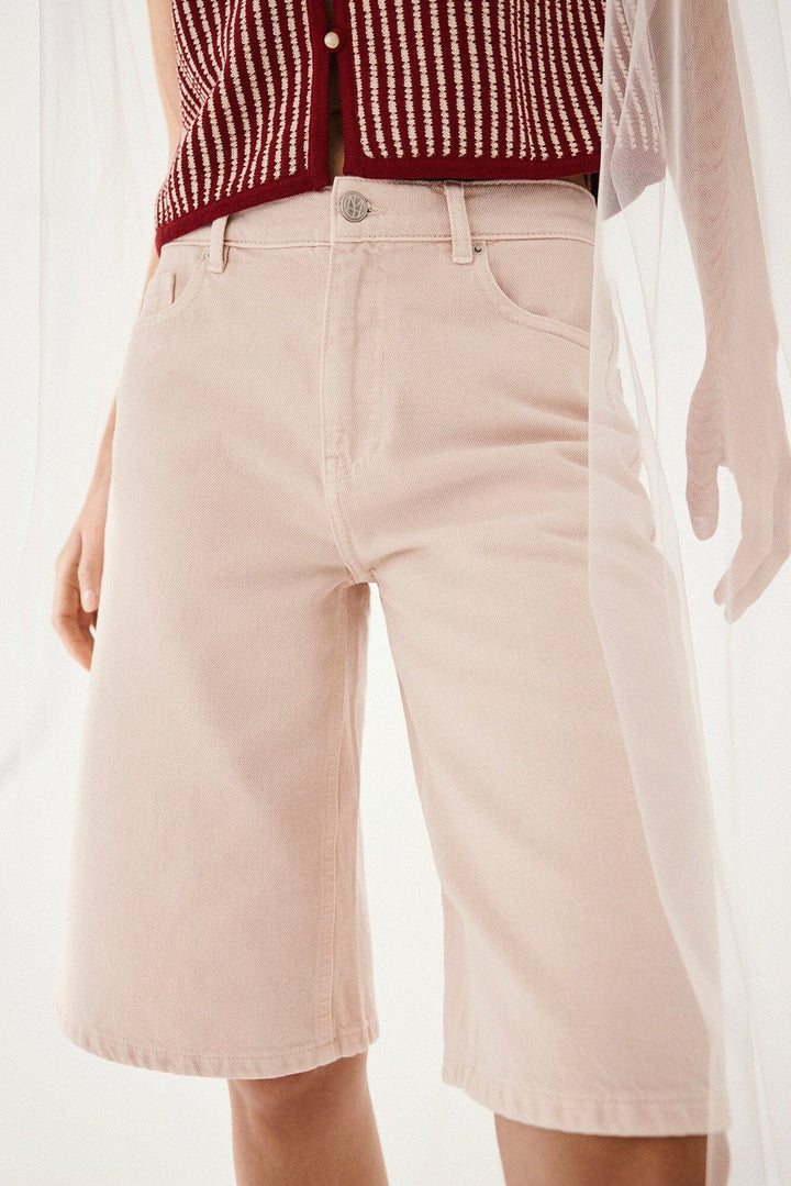 MSCH Copenhagen - Mschaspen Ida Denim Shorts 19842 - Light Pink Wash Shorts 