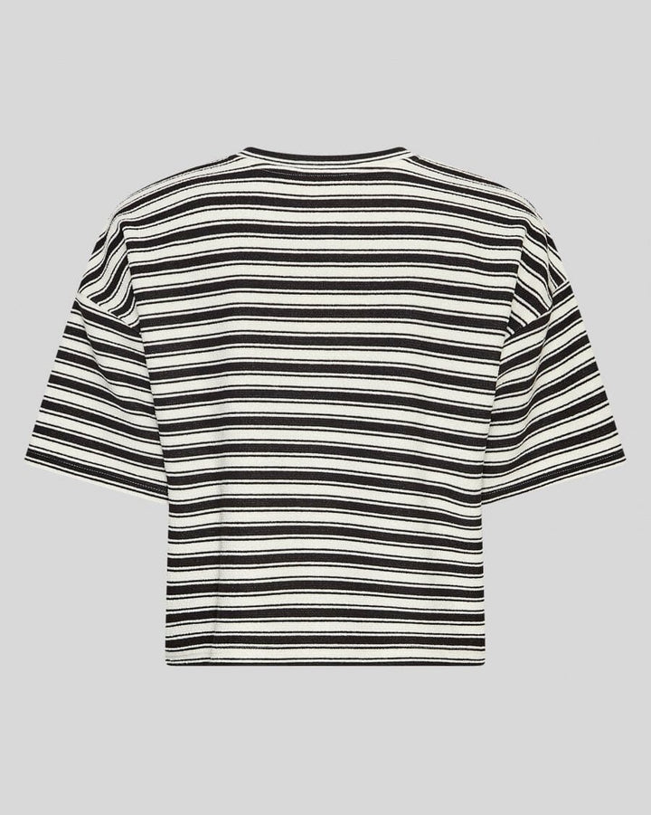 MSCH Copenhagen - Mschcessalia Tee Stp 19819 - Egret Black T-shirts 