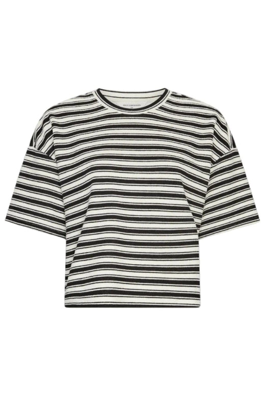 MSCH Copenhagen - Mschcessalia Tee Stp 19819 - Egret Black T-shirts 