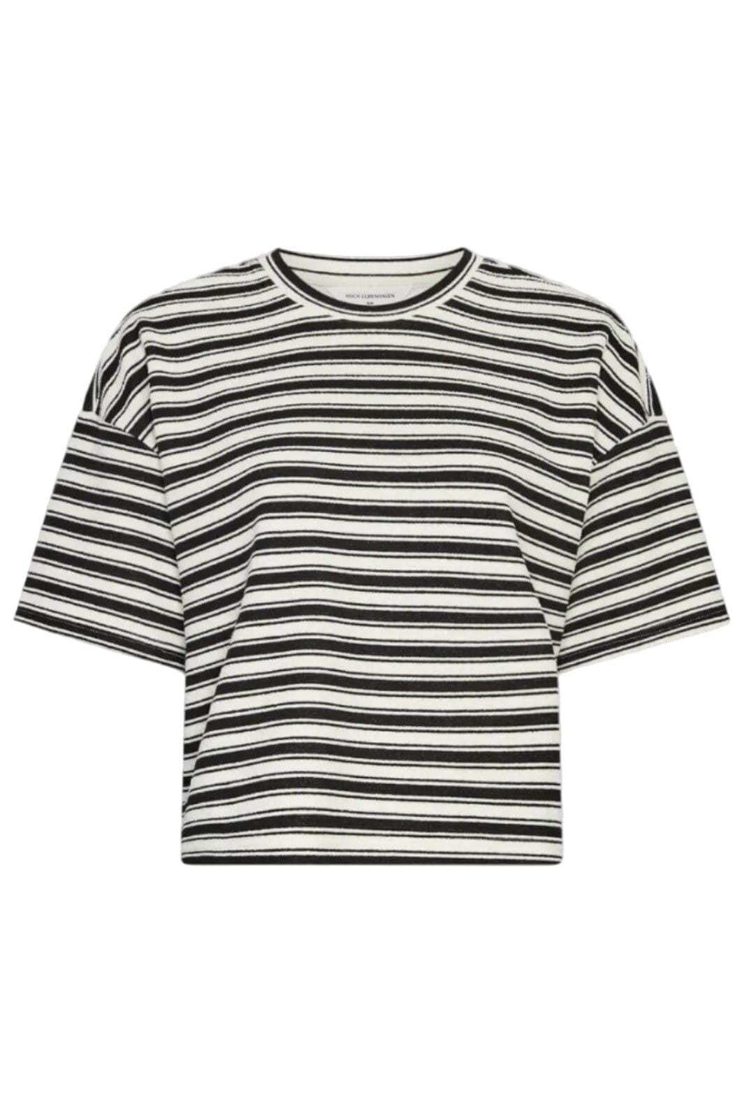 MSCH Copenhagen - Mschcessalia Tee Stp 19819 - Egret Black T-shirts 