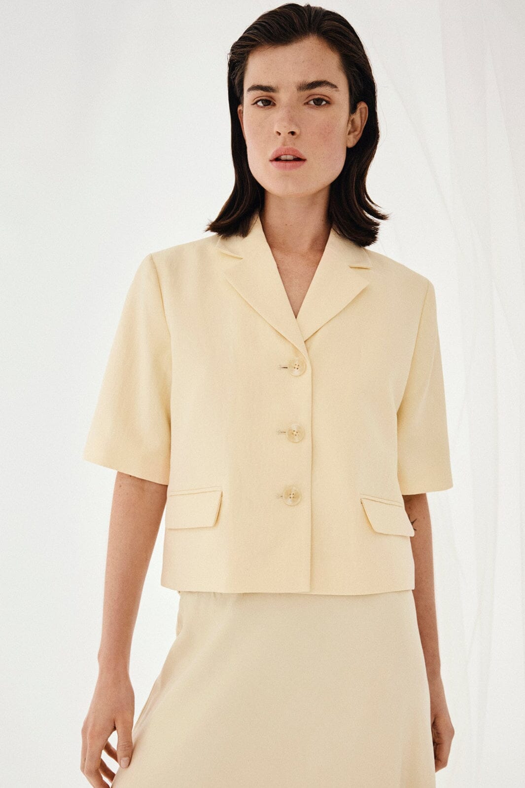 MSCH Copenhagen - Mschkeeley Edelmira 2/4 Blazer 19806 - Bleached Sand Blazere 