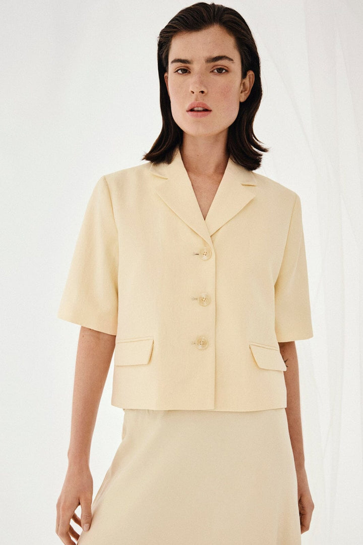 MSCH Copenhagen - Mschkeeley Edelmira 2/4 Blazer 19806 - Bleached Sand Blazere 