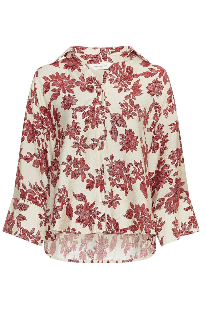 MSCH Copenhagen - Mschvildana 3/4 Shirt 19868 - Rhubarb Flower Skjorter 