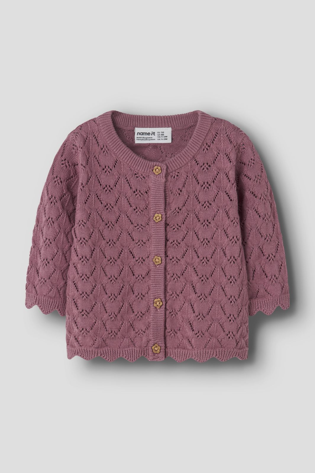 Name It - Nbfharriet Ls Knit Card - 5000030 Mesa Rose